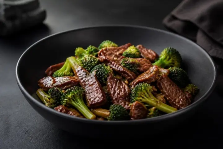 Biefstuk uit de wok met broccoli